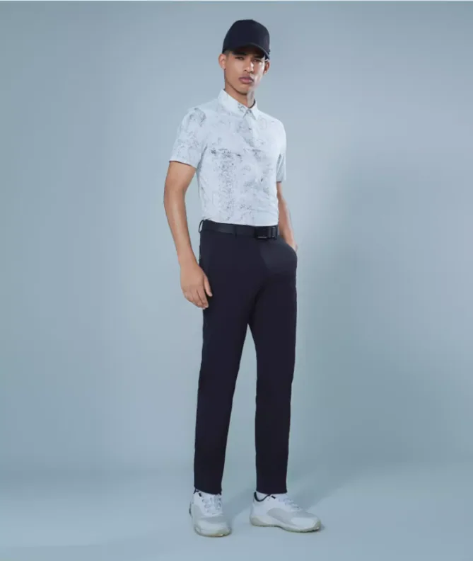 Pantaloni da golf da uomo ultra traspiranti Pantaloni performanti elasticizzati traspiranti con protezione UV