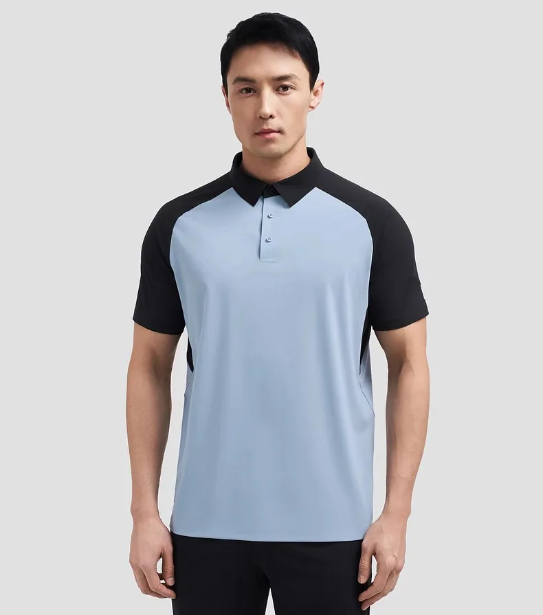 POLO à manches courtes pour hommes, séchage rapide, sans couture, refroidissement, Protection UV, pour le Fitness