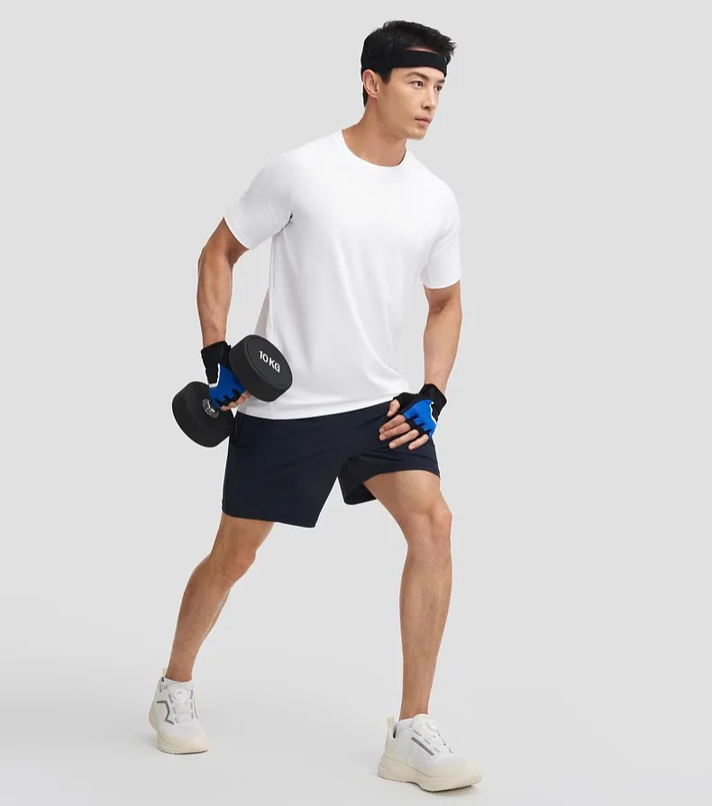 Pantaloncini protettivi solari per fitness e corsa in maglia da uomo