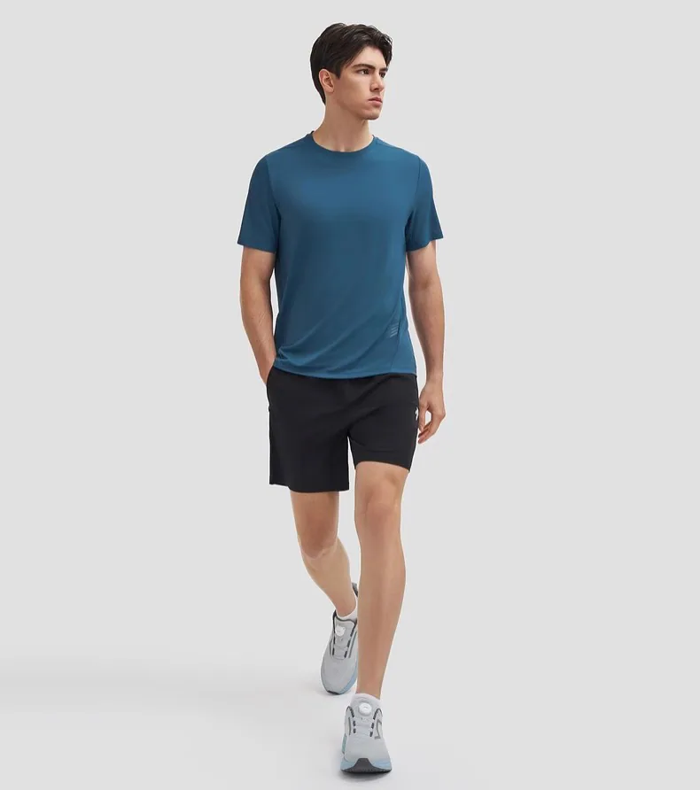 Pantaloncini protettivi solari per fitness e corsa in maglia da uomo