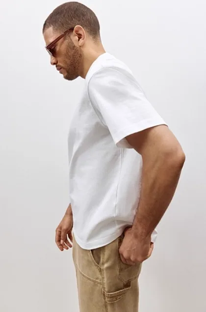 T-shirt da uomo in cotone Pima girocollo anti-pilling