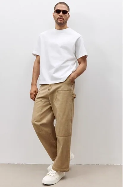 T-shirt da uomo in cotone Pima girocollo anti-pilling