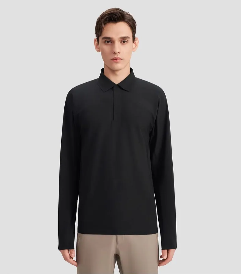 POLO de manga larga para hombre Urban Commuter de una pieza sin costuras