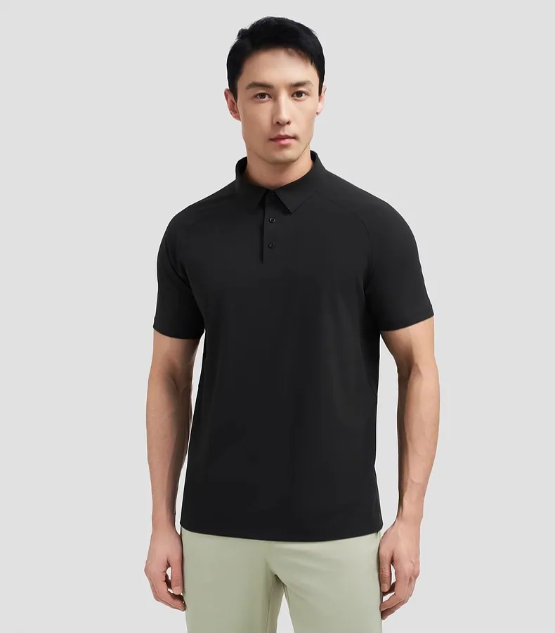 POLO à manches courtes pour hommes, séchage rapide, sans couture, refroidissement, Protection UV, pour le Fitness