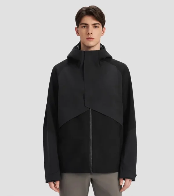 O09-3 Chaqueta de hombre Urban Commuting cortavientos, repelente al agua y transpirable para invierno