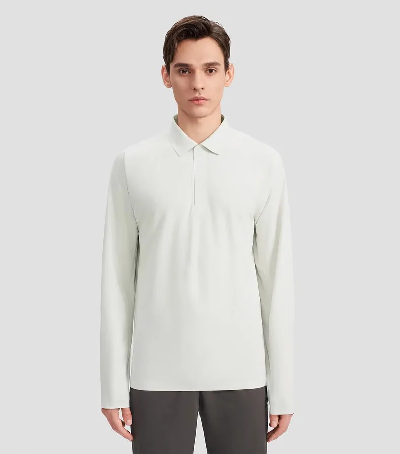 POLO de manga larga para hombre Urban Commuter de una pieza sin costuras