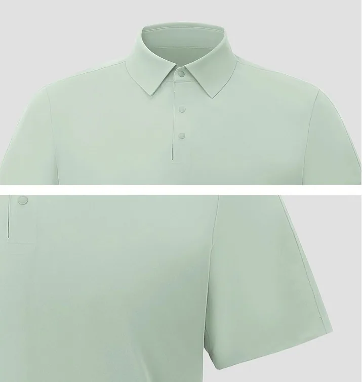 Polo sans couture en matériau extensible respirant exquis pour les affaires et les loisirs dans toutes les tailles