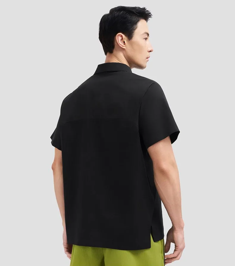 POLO rafraîchissant sans couture à manches courtes pour hommes pour le fitness