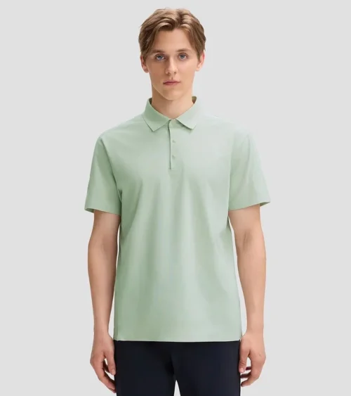 Polo senza cuciture in materiale elasticizzato traspirante squisito per affari e casual in tutto