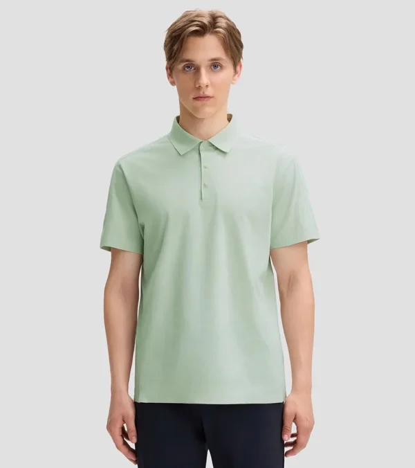 Polo sans couture en matériau extensible respirant exquis pour les affaires et les loisirs en tout