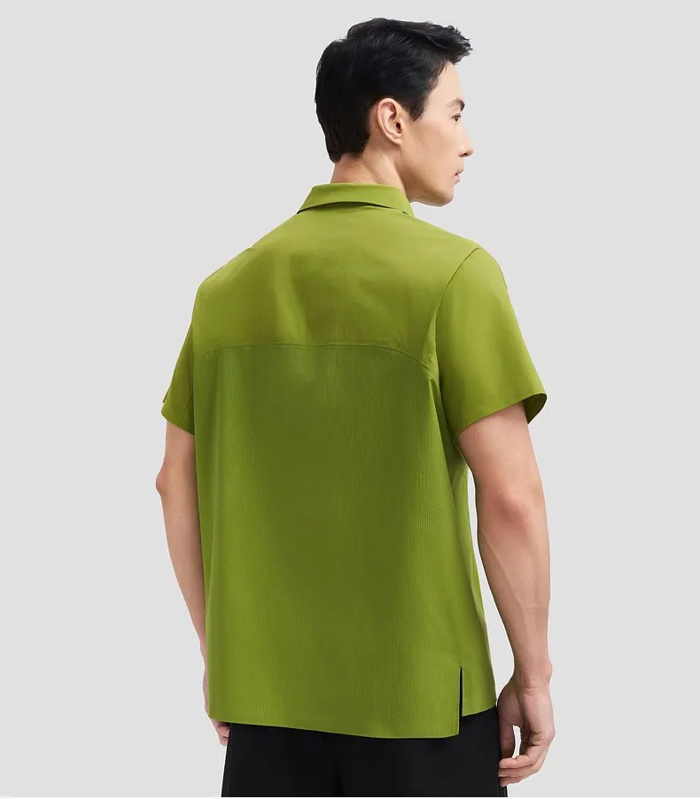 POLO rafraîchissant sans couture à manches courtes pour hommes pour le fitness