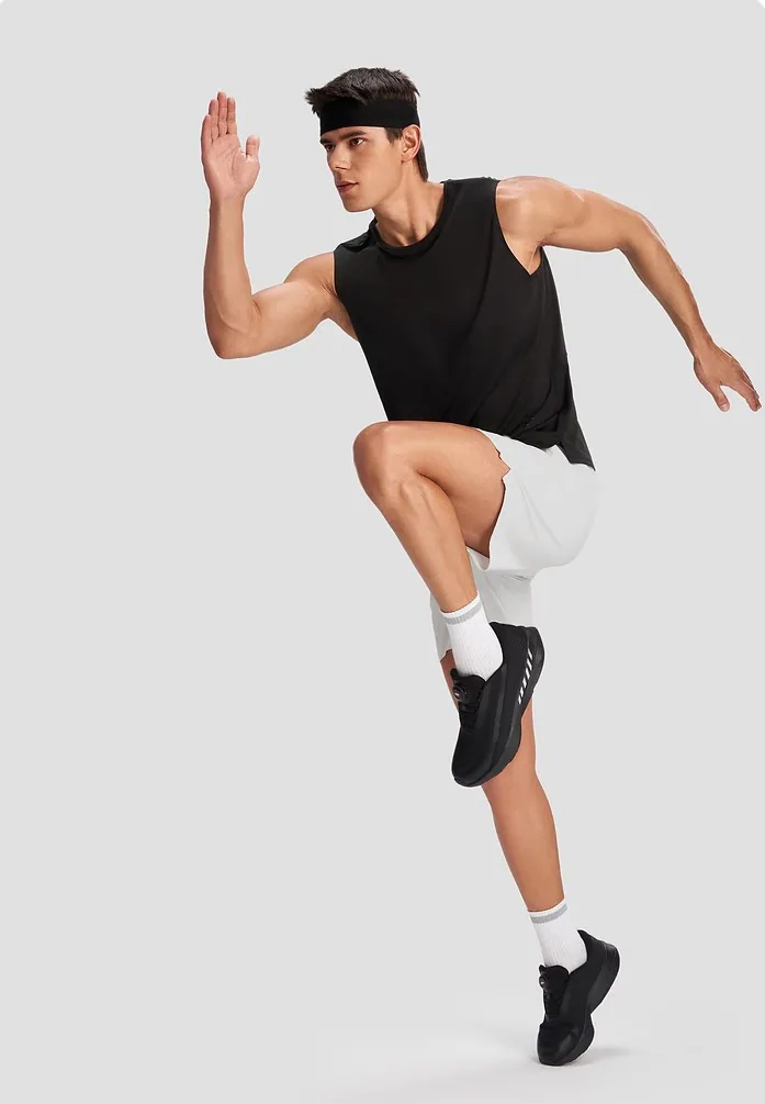 Pantaloncini fitness da corsa in maglia rinfrescanti e traspiranti da uomo