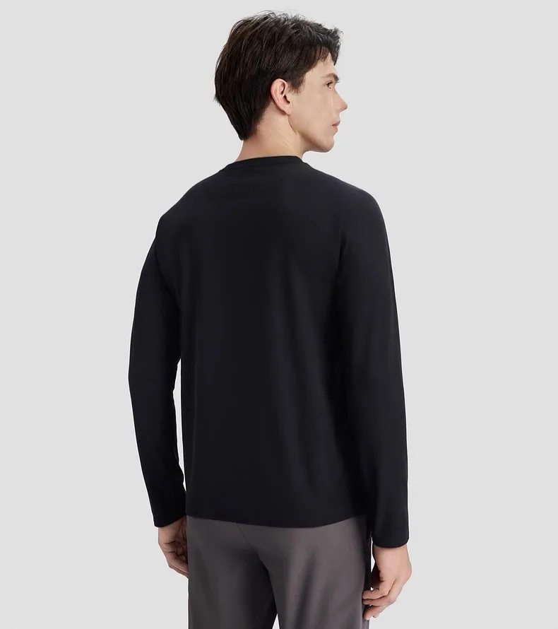 Nuevo Camisas de punto de manga larga para hombre, ropa urbana