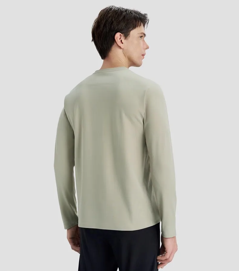 Nuevo Camisas de punto de manga larga para hombre, ropa urbana
